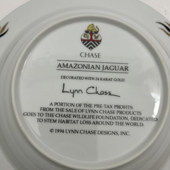 Lynn Chase JAGUAR JUNGLE Soup Bowl SKU 1497 - Picture 5 of 6